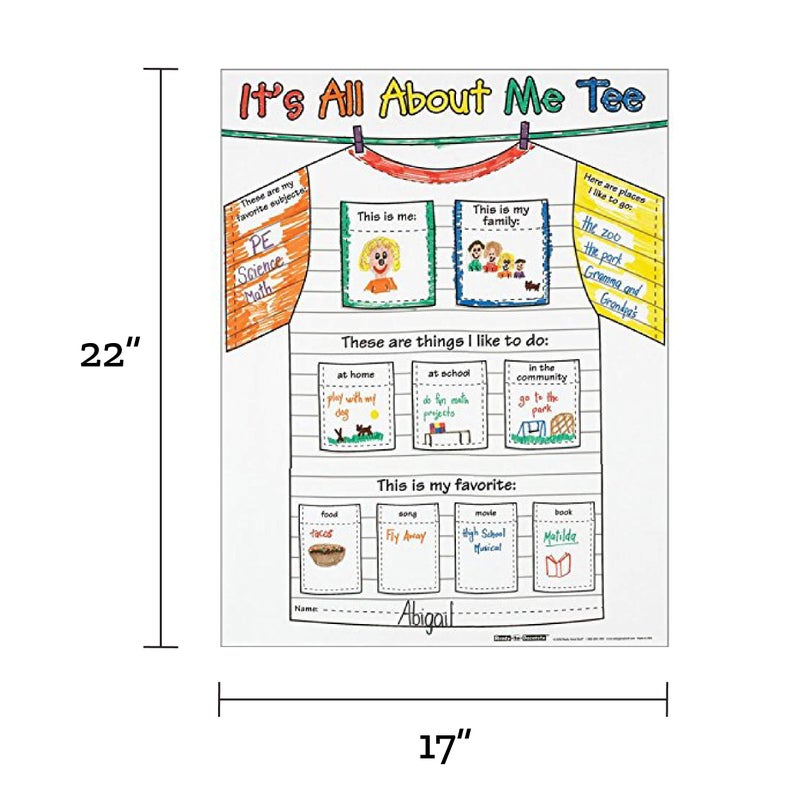 Really Good Stuff Ready-To-Decorate All About Me Tee Posters - 24 posters - Image 3